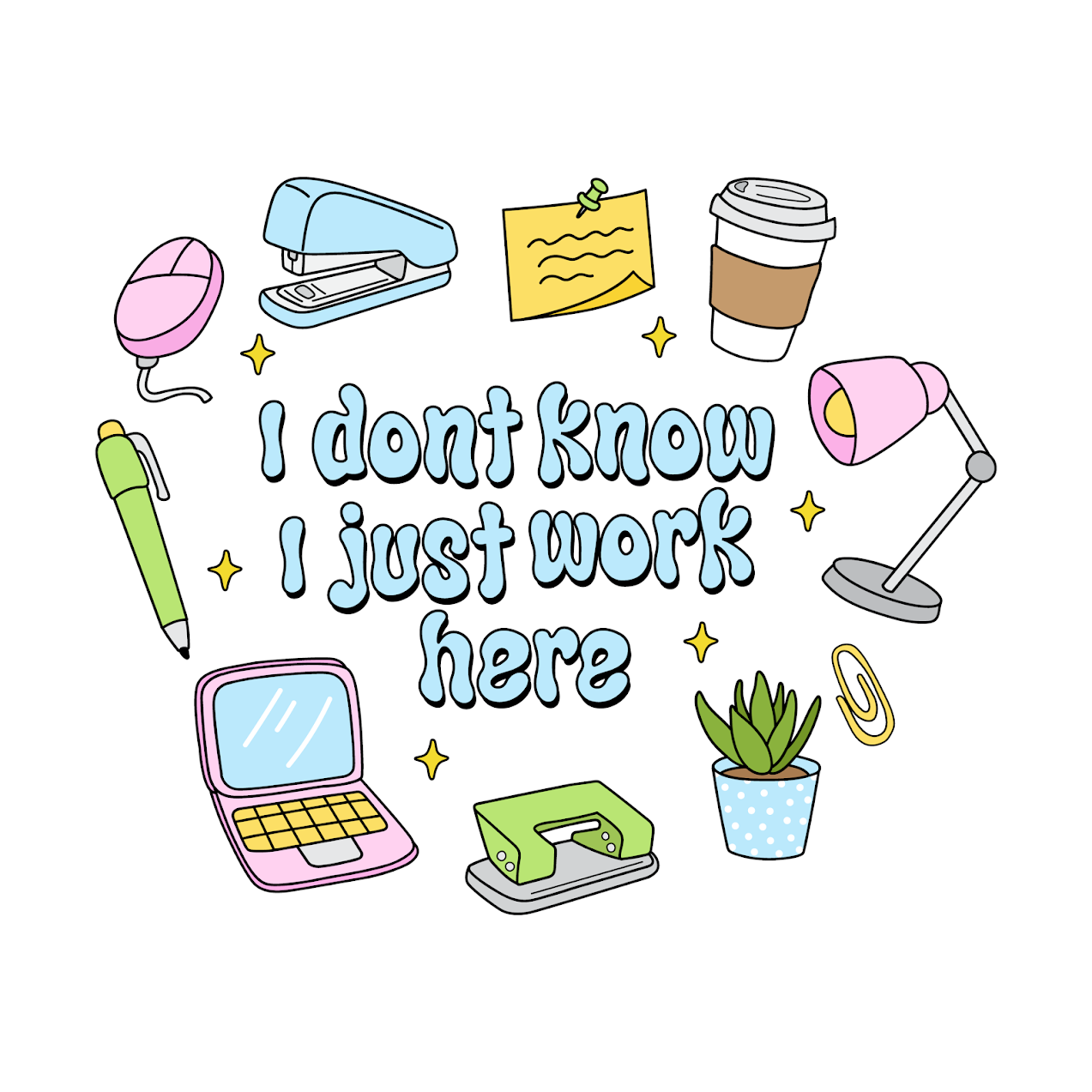 "Live, Laugh, Leave My Desk" 15 Sticker Collection