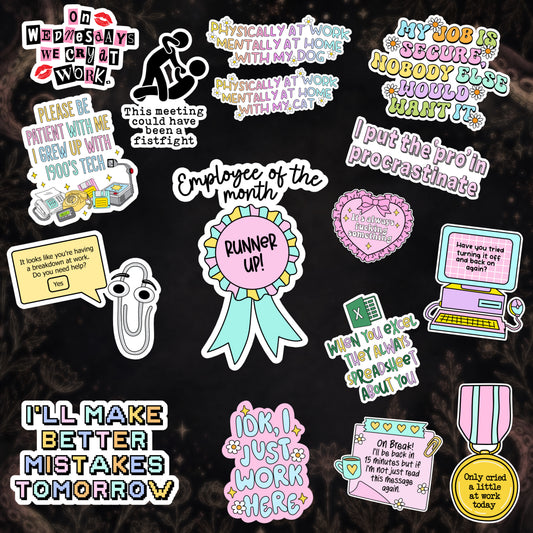 "Employee Of The Month" 15 Sticker Collection