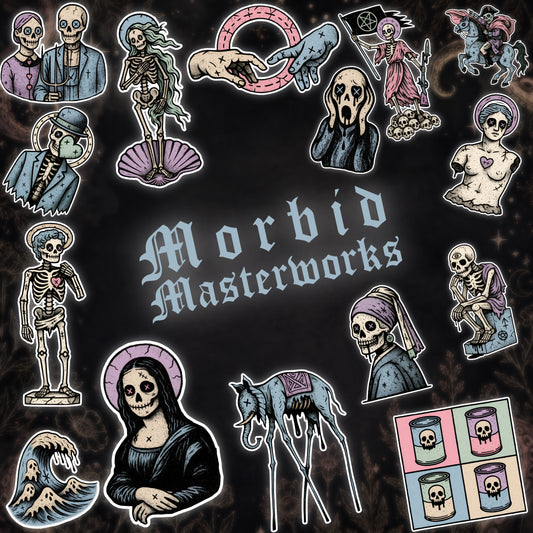 "Morbid Masterworks" 15 Sticker Collection