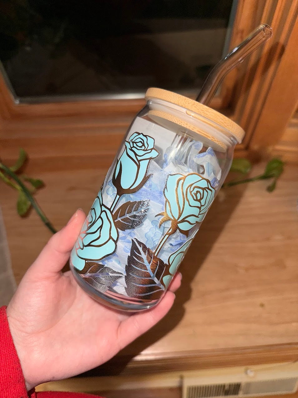 Floral Glass Tumblers