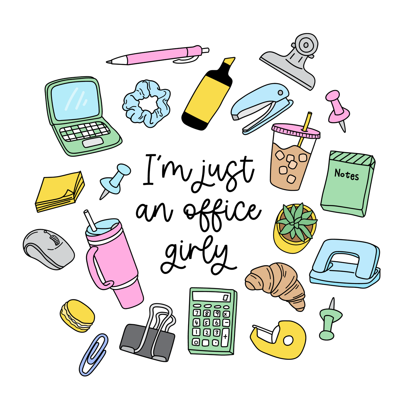 "Live, Laugh, Leave My Desk" 15 Sticker Collection